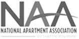 Greyscale logo of the National Apartment Association - Click on Link to their website
