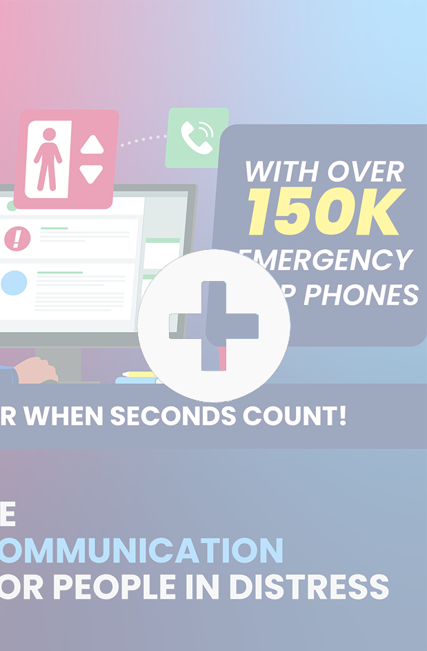 Infographic highlighting Kings III's emergency communication services: Over 100K help phones, 197K+ calls monthly, including 1,702 entrapments and 2,889 dispatches. Operators quickly assist in emergencies, such as connecting callers to the Veterans Crisis hotline